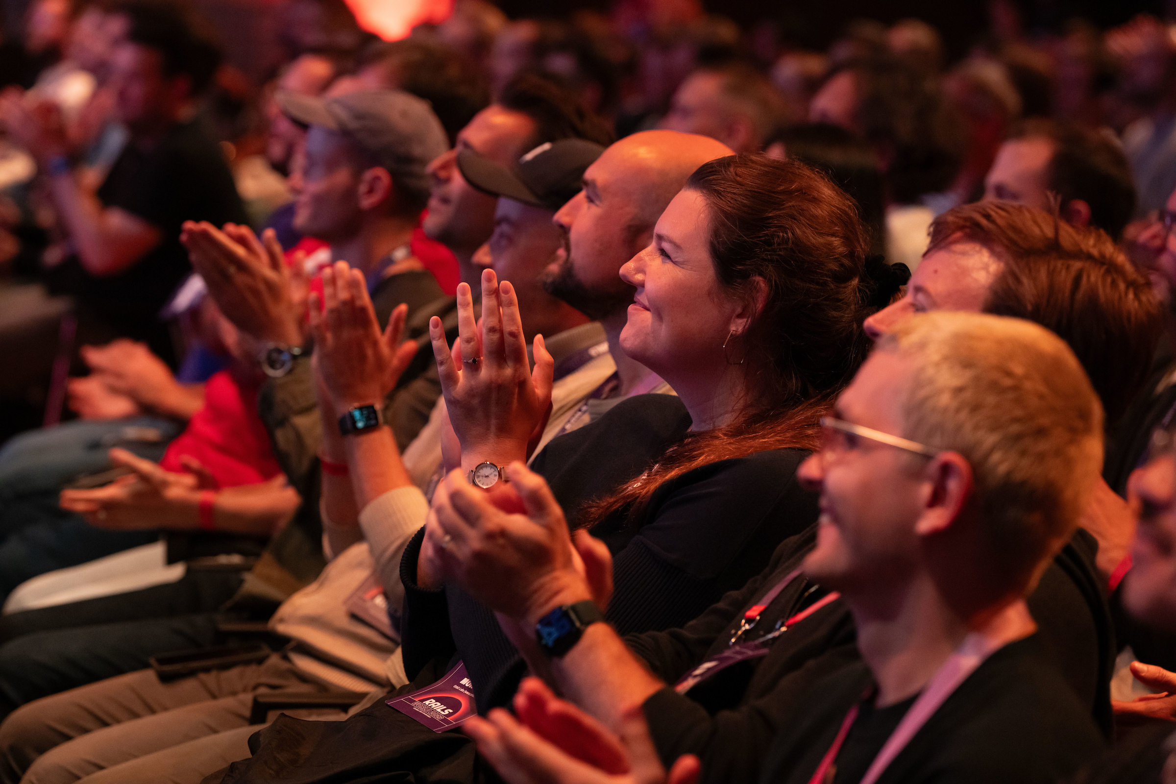 people applauding at rails world